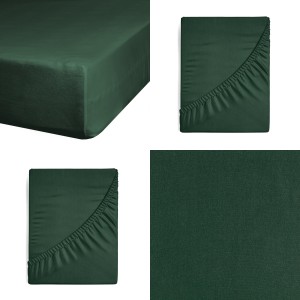 Prześcieradło Z Gumką JERSEY 160x200+25cm zielone Grube Kolory Miękkie