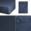 Prześcieradło Z Gumką JERSEY 160x200+25cm granat Grube Kolory Miękkie