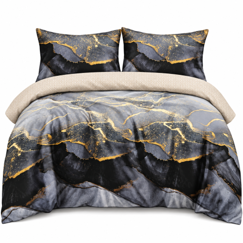 Pościel Bawełna Satynowa 200x220 + 2x70x80 NELA 84 Designerski Komplet