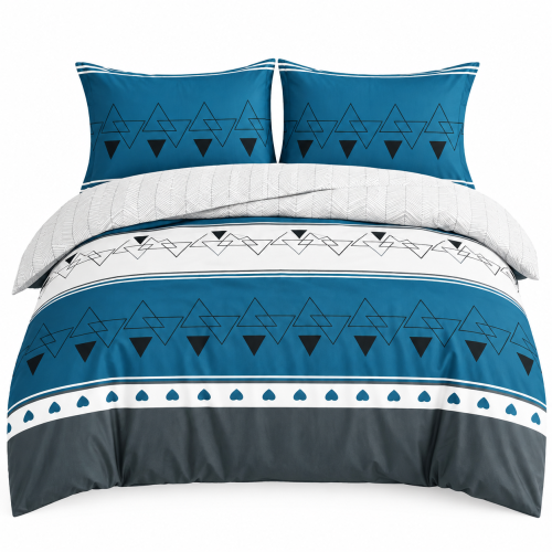 Pościel Bawełna Satynowa 200x220 + 2x70x80 NELA 68 Designerski Komplet