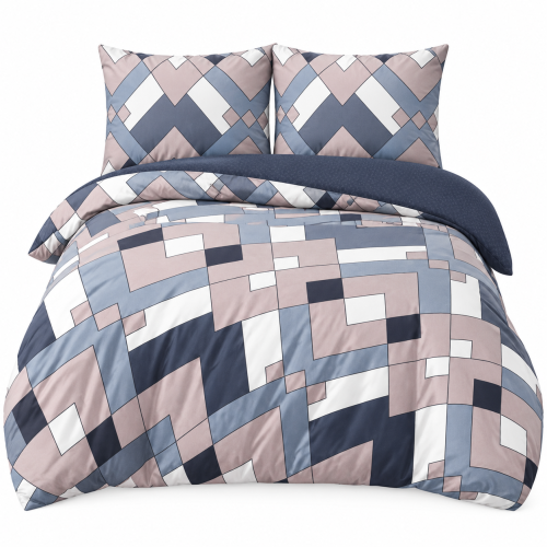 Pościel Bawełna Satynowa 200x220 + 2x70x80 NELA 82 Designerski Komplet