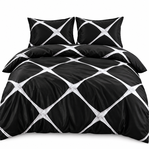 Pościel Bawełna Satynowa 160x200 + 2x70x80 NELA 84 Designerski Komplet