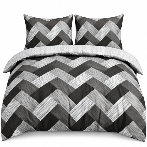 Pościel Bawełna Satynowa 160x200 + 2x70x80 NELA 81 Designerski Komplet