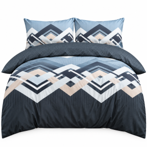 Pościel Bawełna Satynowa 160x200 + 2x70x80 NELA 77 Designerski Komplet