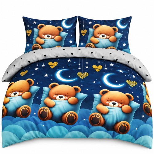 Pościel Bawełna Satynowa 160x200 + 2x70x80 NELA 72 Designerski Komplet