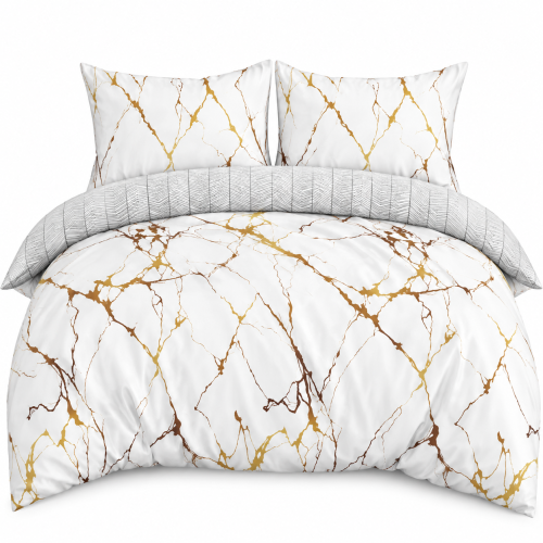 Pościel Bawełna Satynowa 160x200 + 2x70x80 NELA 70 Designerski Komplet