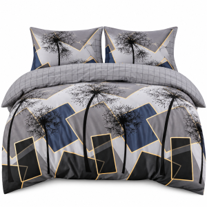 Pościel Bawełna Satynowa 160x200 + 2x70x80 NELA 63 Designerski Komplet
