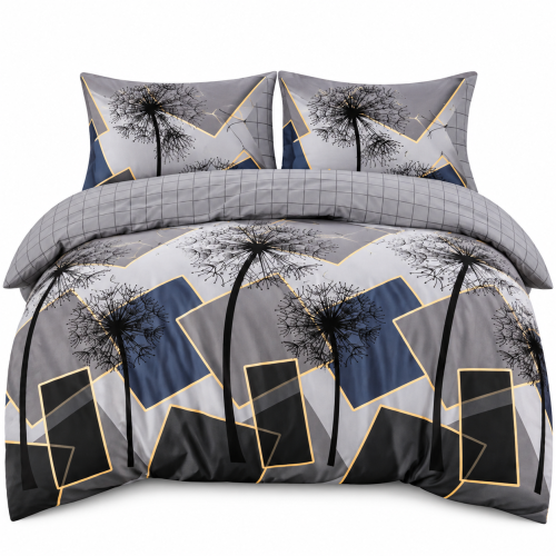 Pościel Bawełna Satynowa 160x200 + 2x70x80 NELA 63 Designerski Komplet