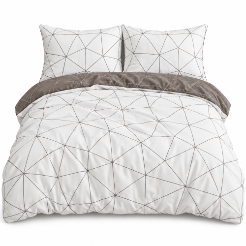 Pościel Bawełna Satynowa 160x200 + 2x70x80 NELA 60 Designerski Komplet