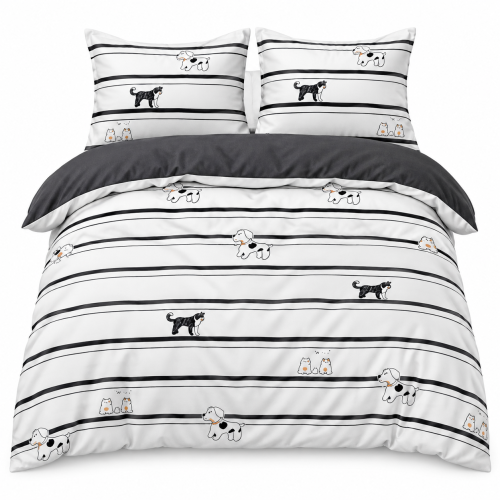 Pościel Bawełna Satynowa 160x200 + 2x70x80 NELA 59 Designerski Komplet