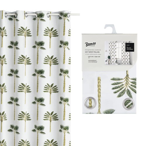 Zasłona Z Nadrukiem Przelotki 140x250 KEY WEST PALMS