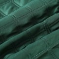 Narzuta na łóżko 240x220 RUFFY b. zieleń Designerska Z Falbaną Pikowana