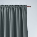 Zasłona Gotowa Na Taśmie Tunel Haczyki Do Salonu 140x250 AURA ciemnoszary