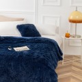 Narzuta Na Łóżko 150x200 Włochacz Futrzak Koc YETI granat Miękki Pled