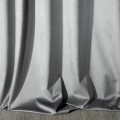 Eurofirany Zasłona o aksamitnej strukturze 140x270 Taśma MELANIE srebrny