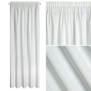 Eurofirany Zasłona o aksamitnej strukturze 140x270 Taśma MELANIE biała