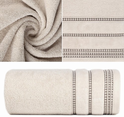 Ręcznik Frotte 70x140 Eurofirany AMANDA beżowy Z Bordiurą Chłonny