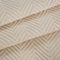 Narzuta Na Łóżko 200x220 Eurofirany LEN 3 krem Pikowana o Strukturze Lnu