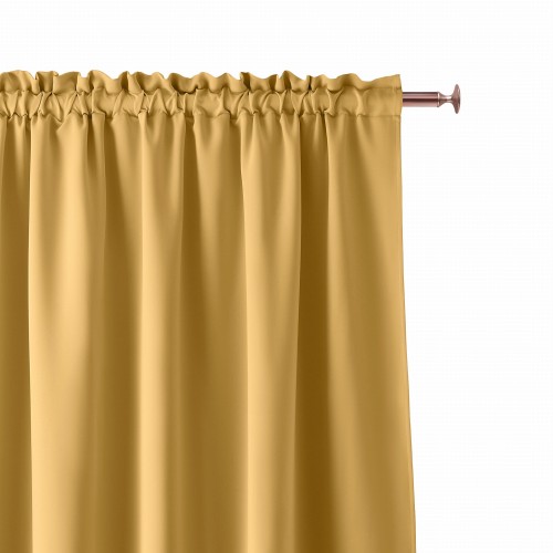 Zasłona Na Taśmie 180x250 Haczyki AURA musztardowy Gotowa Żabki Haczyki ROOM99
