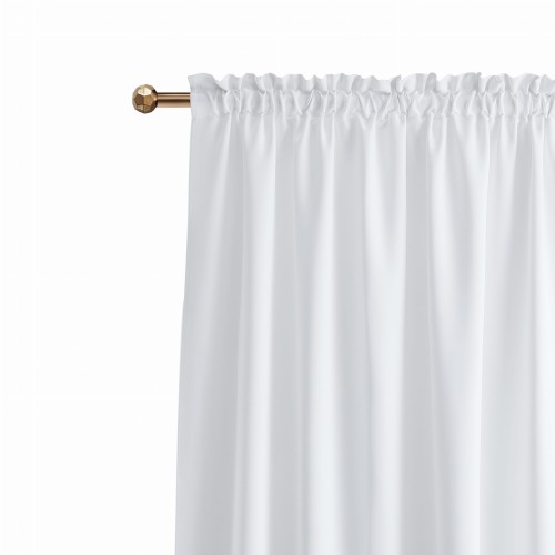 Zasłona Zaciemniająca na Taśmie LAUREL biały Gotowa 140x250 ROOM99