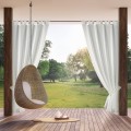 Zasłona 155x240 Na Taras GARDEN Na Rzep Biała Wodoodporna Do Altany
