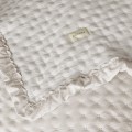 Narzuta Na Łóżko 170x210 Pikowana MOLLY beżowa Z Falbaną Pikowana Kapa Koc