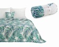 Narzuta Na Łóżko 220x240 Design91 PALMS biały+ziel