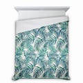 Narzuta Na Łóżko 220x240 Design91 PALMS biały+ziel