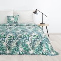 Narzuta Na Łóżko 220x240 Design91 PALMS biały+ziel