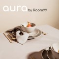 Obrus Plamoodporny 130x180 Na Stół AURA biały Gładki Tradycyjny Room99