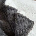 Koc Z Mikrofibry 150x200 SHERPA grafit Ciepły Gruby Miękki Na Prezent Pled