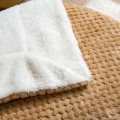 Koc Z Mikrofibry 150x200 SHERPA beżowy Ciepły Gruby Miękki Na Prezent Pled