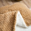 Koc Z Mikrofibry 150x200 SHERPA beżowy Ciepły Gruby Miękki Na Prezent Pled