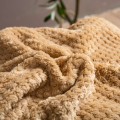 Koc Z Mikrofibry 150x200 SHERPA beżowy Ciepły Gruby Miękki Na Prezent Pled
