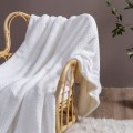 Koc Z Mikrofibry 150x200 SHERPA biały Ciepły Gruby Miękki Na Prezent Pled