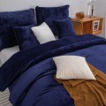 Pościel Z Mikrofibry MIŚ 200x220 COZY granat Ciepła Zimowa Gruba Komplet