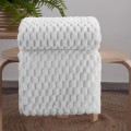 Koc Narzuta Pled 150x200 Design91 CINDY 6 biały Eurofirany Tłoczony 3D