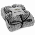 Koc Narzuta 200x220 Bukla KOALA stal+biały Sherpa Eurofirany Gruby 250gsm