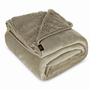 Koc Dwustronny 150x200 Polar Bukla TEDY beż Eurofirany Sherpa Baranek