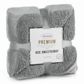 Koc Dwustronny 200x220 Polar Bukla TEDY srebrny Eurofirany Sherpa Baranek
