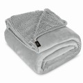Koc Dwustronny 170x210 Polar Bukla TEDY srebrny Eurofirany Sherpa Baranek