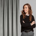 Zasłona Welwetowa 140x270 Na Taśmie MARLEN stal Eurofirany Gotowa Designerska