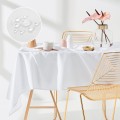 Obrus Plamoodporny 110x160 Na Stół AURA biały Gładki Tradycyjny Room99