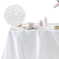 Obrus Plamoodporny 130x180 Na Stół AURA biały Gładki Tradycyjny Room99