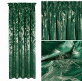 Zasłona Na Taśmie Welwetowa 140x270 NAIRA zielony+złoty Eurofirany Haczyki