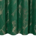 Zasłona Na Taśmie Welwetowa 140x270 NAIRA zielony+złoty Eurofirany Haczyki