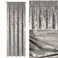 Zasłona Na Taśmie Welwetowa 140x270 NAIRA stal+złoty Eurofirany Haczyki