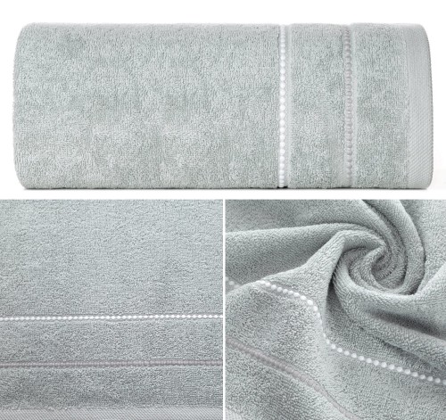 Ręcznik Frotte 70x140 Eurofirany SUZI srebrny 500gsm Kąpielowy Chłonny  
