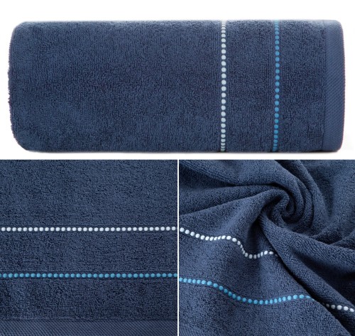 Ręcznik Frotte 70x140 Eurofirany SUZI granat 500gsm Kąpielowy Chłonny  