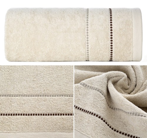 Ręcznik Frotte 50x90 Eurofirany SUZI beż 500gsm Kąpielowy Chłonny  